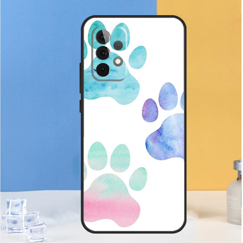 Дизайн с лапками кошки и собаки для Samsung Galaxy A05 A06 A13 A33 A53 A36 A26 A16 A54 A34 A14 A32 A52 A55 A35 A15 A56 Чехол