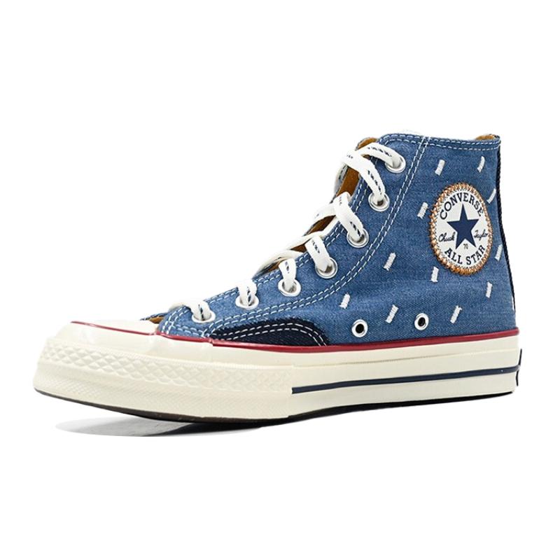 Converse 1970-е Chuck Taylor All Star hi Повседневная Мода Высокие парусиновые Унисекс Светло-голубые