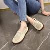 Old Beijing Cloth Shoes Women's Mesh Breathable Casual Shoes Soft Sole Non-slip Flat Sole One Pedal Mother Shoes 2025 New