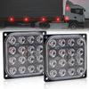 Truck Warning Strobe LED Emergency Flashing 16 Emergency Grille Side Marker Custom Set of 2 X-STYLE Lights, Red, Hi/Lo, Strobe, Warning, LEDs,
