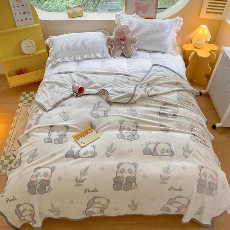 Одеяло с рисунком милого медведя из мультфильма, супер мягкое, уютное, легкое, теплое, флисовое одеяло для путешествий, домашнего дивана, кровати