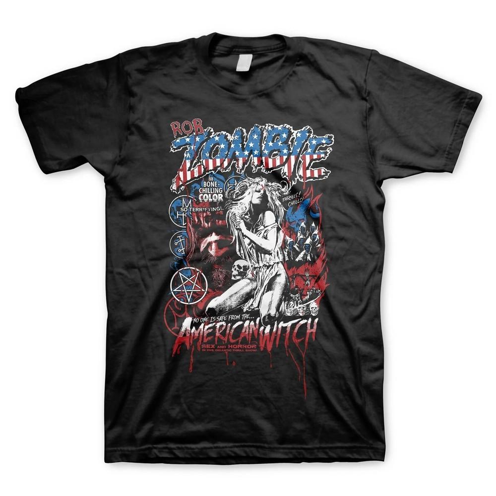 ROB ZOMBIE cd lgo AMERICAN WITCH Официальная Футболка XL Обученные лошади хиллбилли Унисекс Футболка