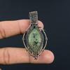Prehnite Jewelry, 999 Copper Wire Wrapped Pendant Handmade Gemstone Jewelry, Gifts For Wife Brand New Pendant