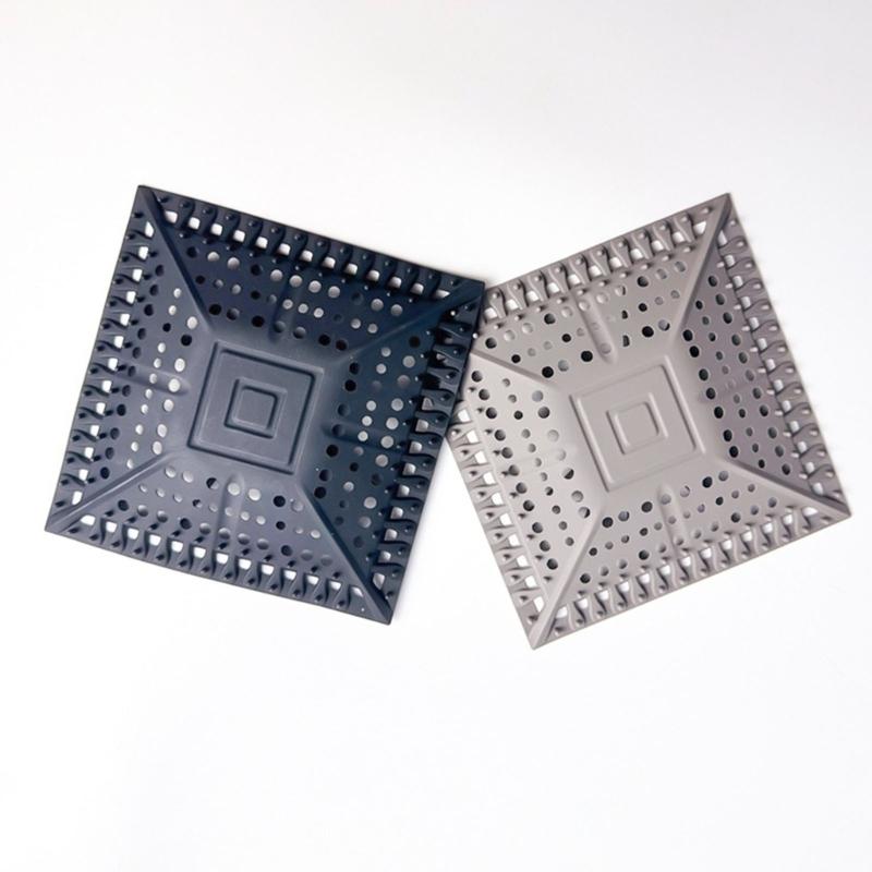 Square Shape Silicone Floor Drain Cover Mesh Sink Strainer Hair Catcher Sewer Outfall Drain Filter Easy to Use