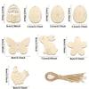 8 Pieces Unfinished Wooden Easter Egg Graffiti Painting Toy Easter Painted Crafts  Home Decor