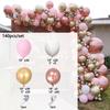 Kit de Ballons - Chrome Or Rose - Ballons Rose et Blanc - 139 Combinaisons - Décoration Fête - Anniversaire