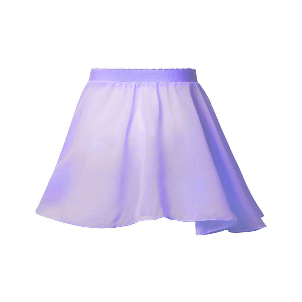 Kids Girls Ballet Dance Skirt Pure Color Elastic Waistband Chiffon Veil Skirt for Dance Wear