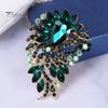 Elegant Colorful Rhinestone Glass Brooch Vibrant Color Irregular Shape Pin Shawl Scarf Suit Collar Badge Outfit Accessories