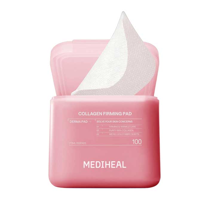 Mediheal Дерма Коллаген Тонизирующие Пэды для Лица Укрепляющие Эластичность Увлажняющие 100 Штук