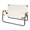 CAPTAIN STAG Outdoor Bench Aluminum Back Bench with Lock Function White CS Classics UC-1894