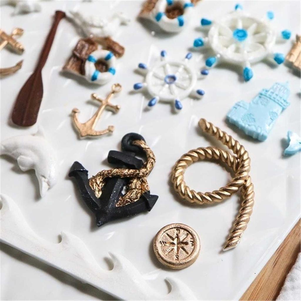 Силиконовая форма в морском стиле для украшения тортов