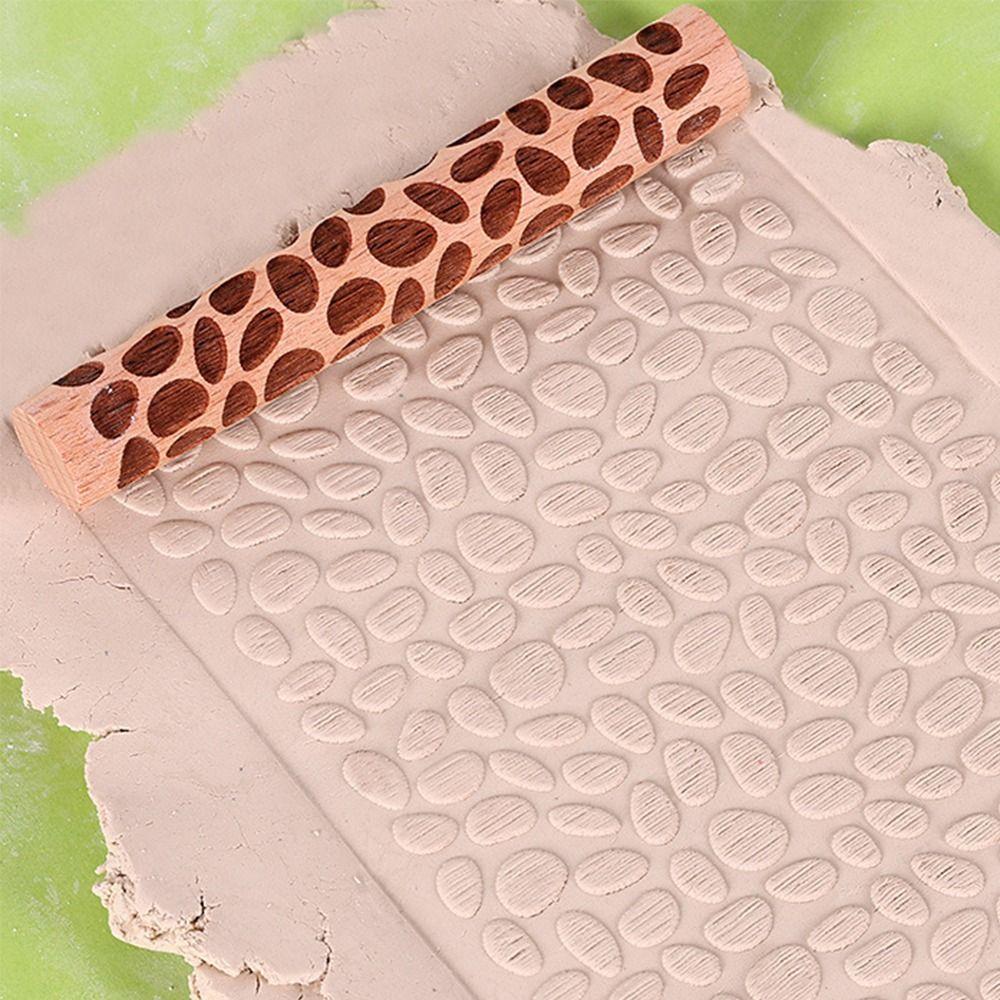 3D Деревянный Прижимной Ролик Креативная Скалка С Тиснением Художественные Принадлежности