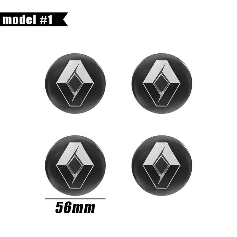 For Renault 2026 New Hub Caps 4Pcs 56mm 60mm 65mm Car Styling Wheel Center Hub Cap Badge Emblem Sticker For Renault Megane 2 Dus