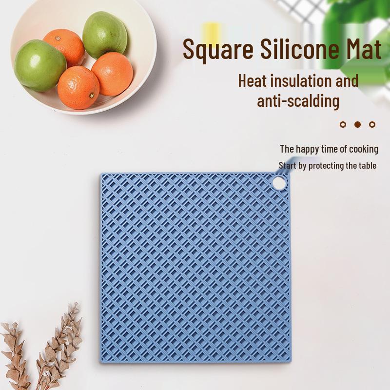 Силиконовые подставки-соты: Термостойкие, Нескользящие, Легко моющиеся, Четырехугольные Кухонные Настольные Коврики.