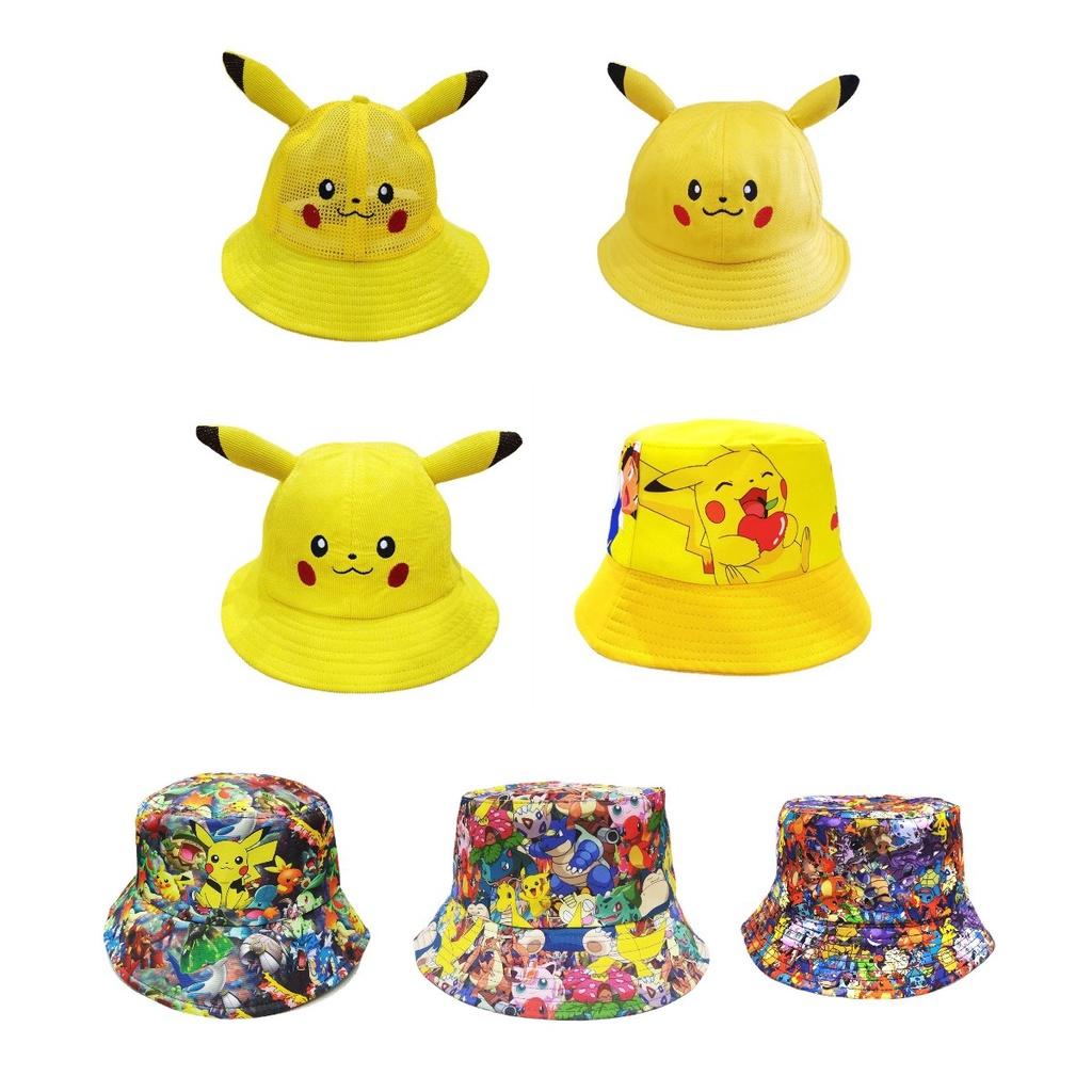 Мультяшная панама Пикачу для детей и родителей, милая уличная шляпа от солнца