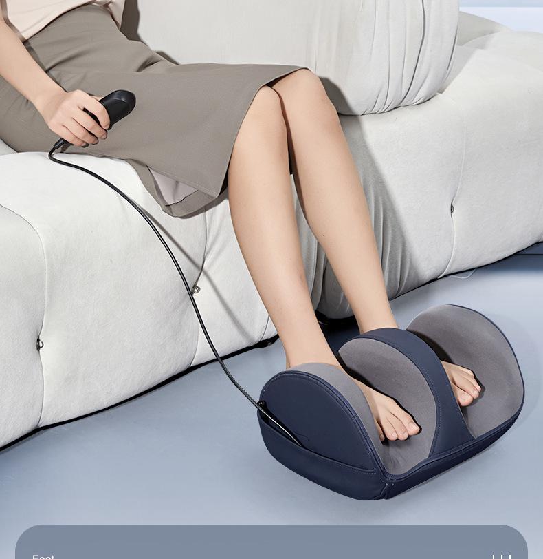 Многофункциональный массажер для ног и ступней с дистанционным управлением, функцией прогрева и разминания