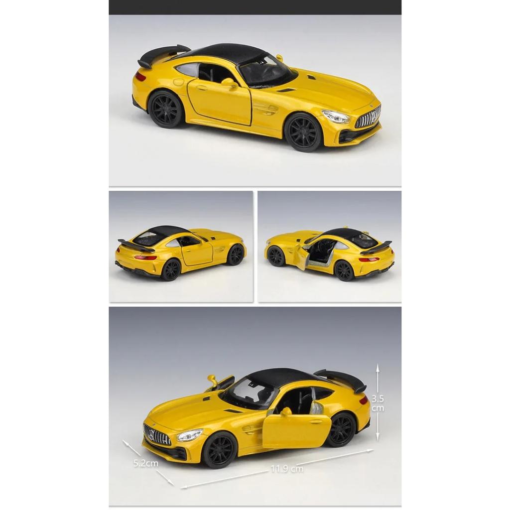 Welly 1/36 Mercedes-Benz AMG GT R Alloy Sports Car Model Diecast Metal Toy Vehicle Model Simulation Collection Children Gift