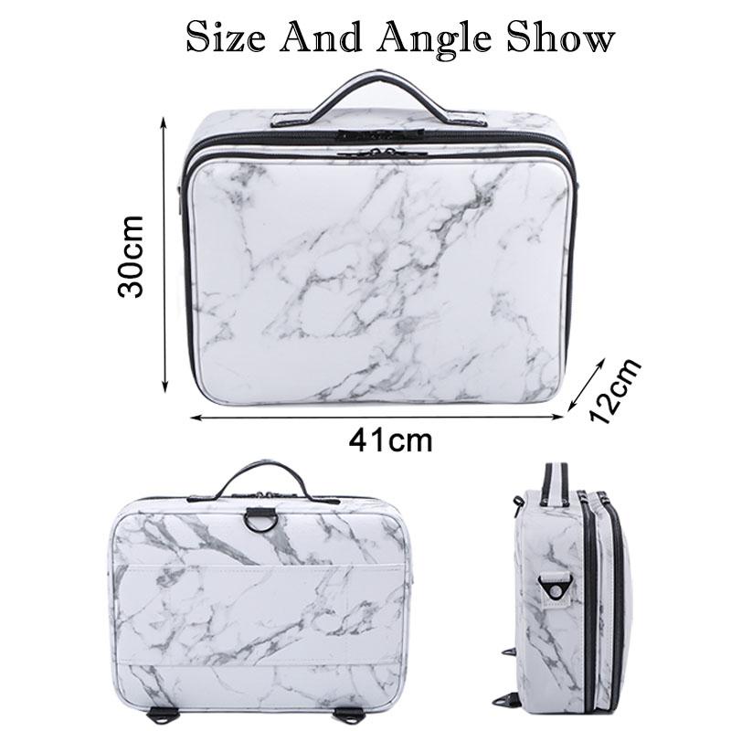 Female Alligator Makeup Case Leather Professional Cosmetic Case Brushes Make Up Suitcase Women Travel Beautician Cosmetics Bag