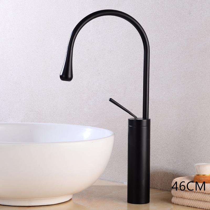 Матовый золотой медный светильник, роскошная раковина, вращающаяся раковина, кран для горячей и холодной воды для ванной комнаты