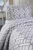 Комплект стеганых покрывал Parolin 3шт, Покрывало 180x240, Наволочка 50x70, Один размер, Кружево, Серый