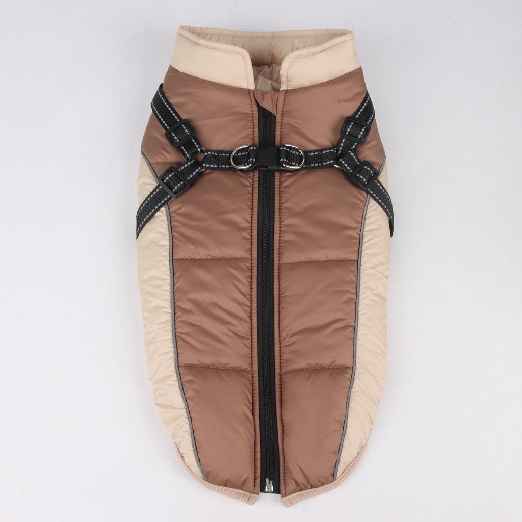 Зимнее пальто для собак Одежда для домашних собак Светоотражающая зимняя теплая куртка для маленьких средних собак Жилет для кошек в холодную погоду Жилет Пальто Одежда для французского бульдога