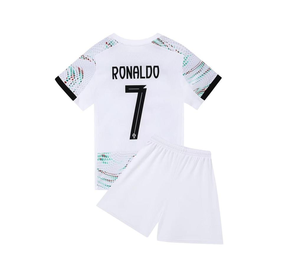 Portugal Away White No. 7 Ronaldo Soccer Jersey, Sizes 14-3XL for Kids & Adults