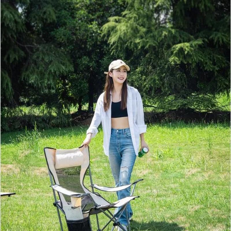 ZISIZ Outdoor Portable Folding Recliner Chair