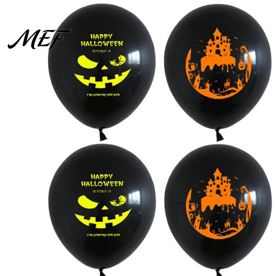 Theme Party Layout Items 12PCS Halloween Fluorescent Balloons, Durable Latex Decorations, Glow in The Dark Supplies Festive Atmosphere