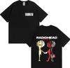 Модный принт Radiohead The Bends Двусторонний принт Футболка с коротким рукавом Мужская Женская Готическая футболка Оверсайз Хлопок Повседневные футболки