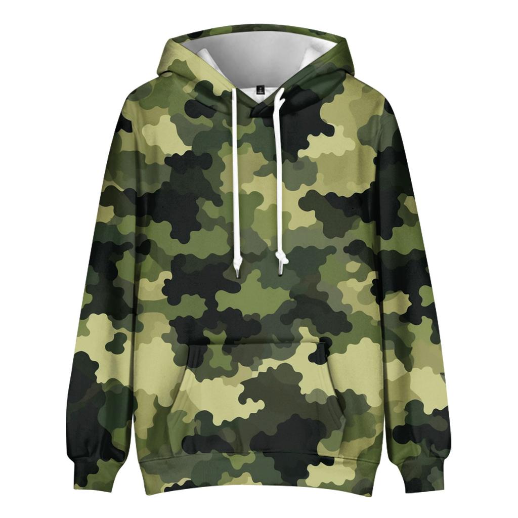Men's Loose Printed Hooded Sweatshirt Men's Casual Fashion Sports Sweatshirt