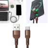 1m/2m USB A to Type-C Cord Charging Cable for 16 15 14 Type-C Data Cord 100W 6A Fast Charging Data Sync Cable