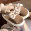 2025 New Cotton Slippers Winter Home Indoor Velvet Bow Cute Student Dormitory Warm Cotton Mop