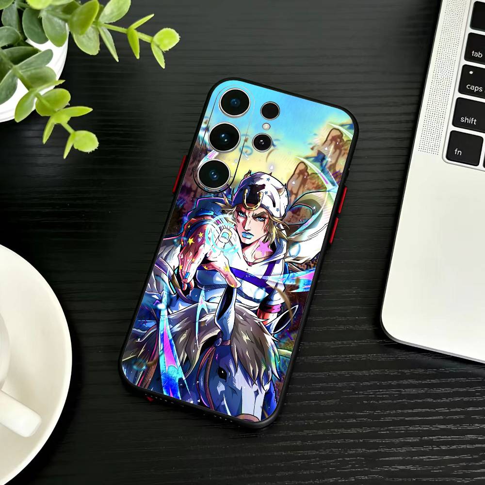 Чехол для телефона K-Anime Jojo's Bizarre Adventure для Samsung S26, S25, S24, S23, S22, S21, S20, Ultra, Plus, FE Черный Мягкий Чехол