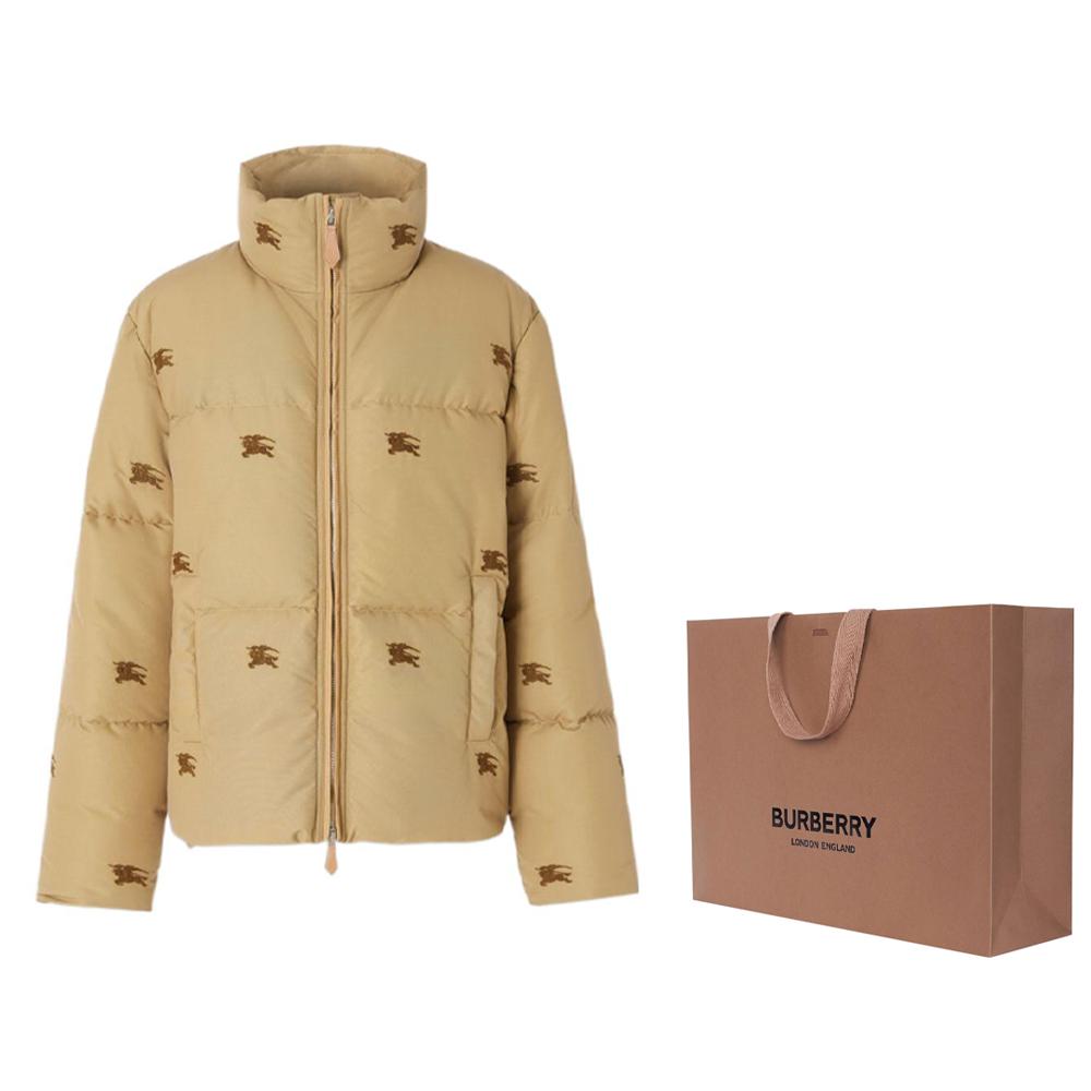Burberry Embroidered Ekd Nylon Puffer Jacket 80612841