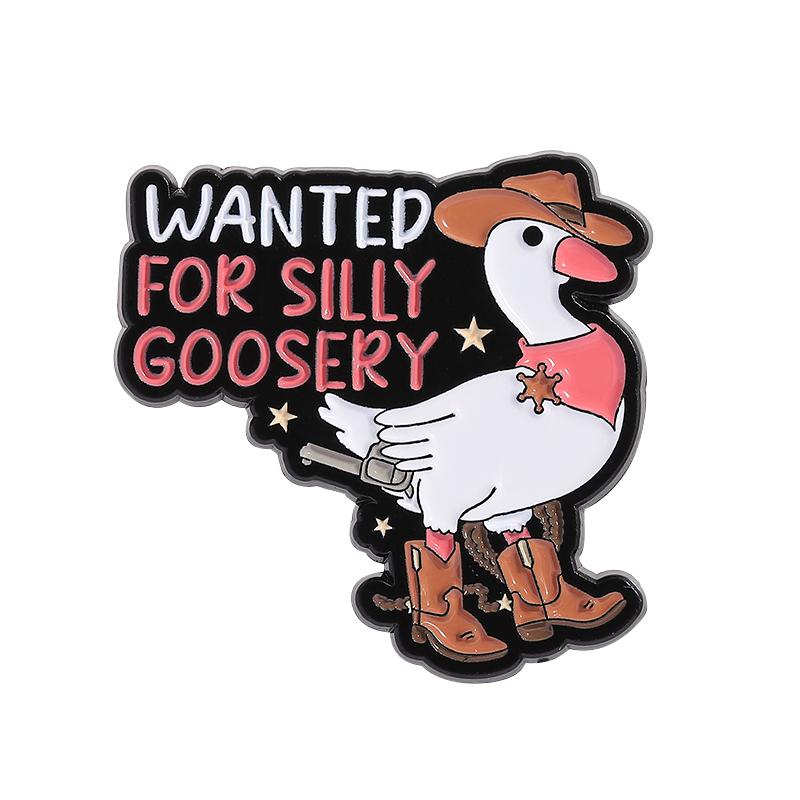 5-7PCS/SET Enamel Pins Custom Silly Goose Club Brooches Lapel Badges Clothes Animal Jewelry Gift for Friends