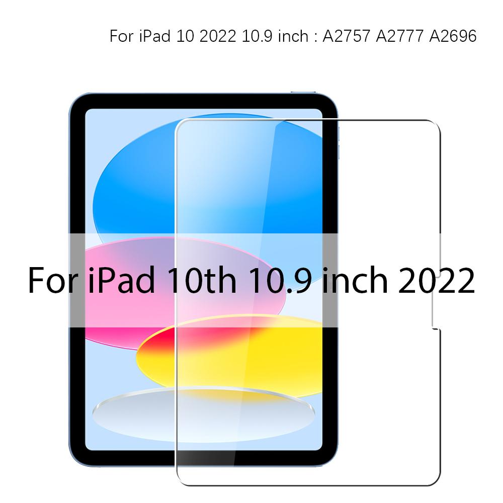 Tempered Glass For Apple iPad Pro 11 12.9 9 10th Generation Air 5 4 3 Mini 6 10.5 7 8 9th 10.2 Screen Protector Film Accessories