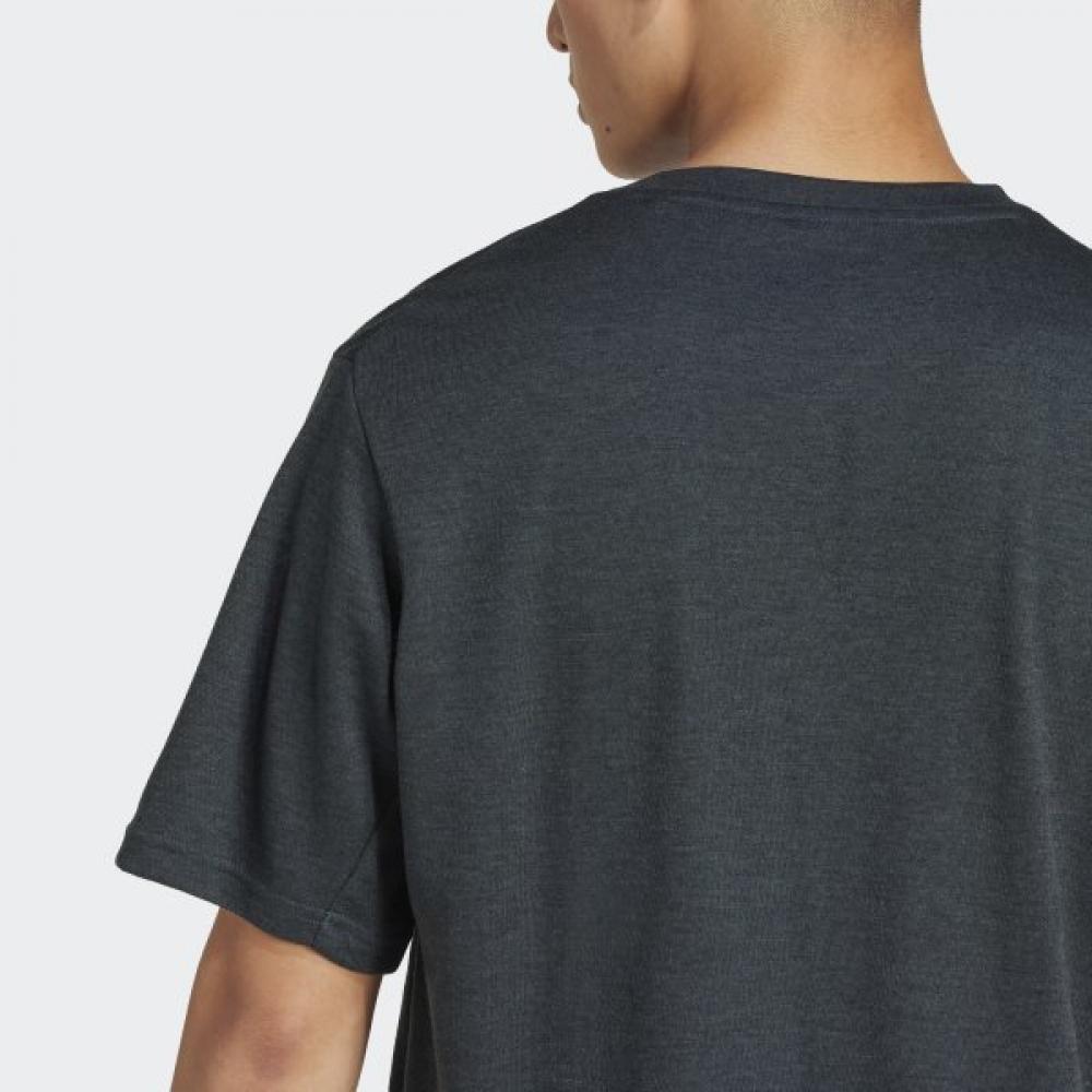 Adidas Мужская тренировочная кофта ClimaCool с коротким рукавом сохраняет прохладу, сухость и комфорт