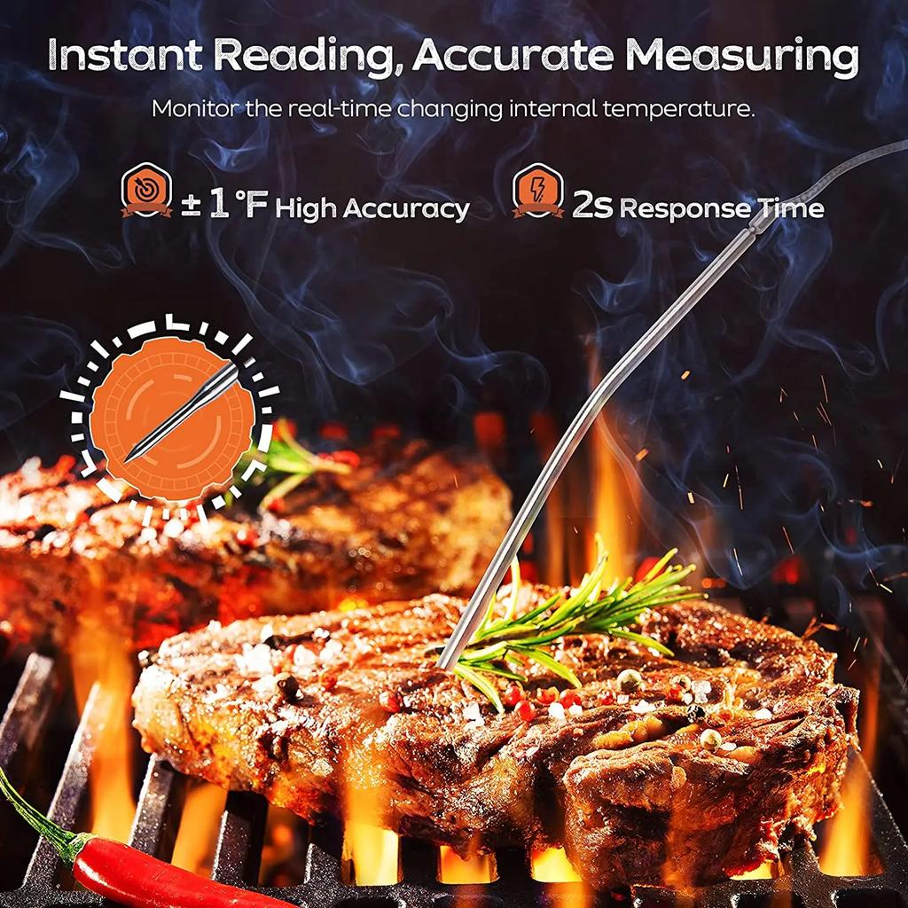 Digital Meat Kitchen Thermometer Stainless Waterproof Meat Temperature Thermometre Probe Oven Cooking BBQ Temperature Meter