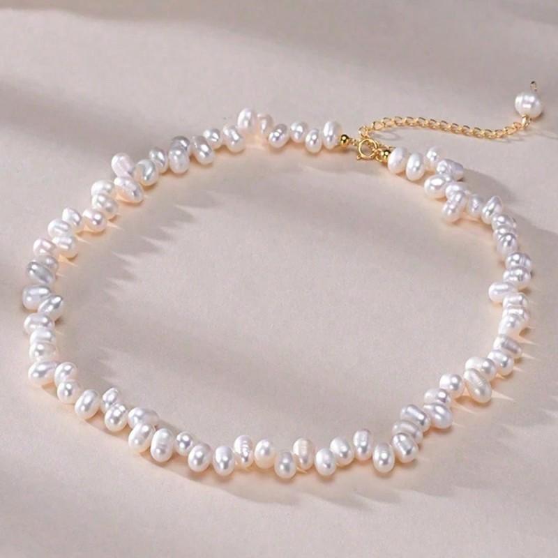 Irregular Baroque Pearl Necklace Chain Fashion Jewelry Women