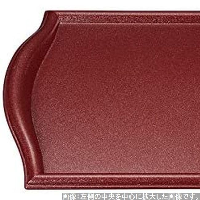 Made in Elegant Wave Silver Vermilion Light S x x J-kitchens Placemat, Tray, Japan, Design, Heat-Resistant, A) 4-Shaku Rim, Pearl, (42.7cm 30.7cm 3cm)