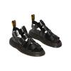 Dr. Martens Leather Soft Comfortable Hollow Out Roman Sandals Unisex Sandals Black 30766001
