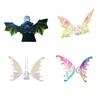 Electric Light Up Flapping Butterfly Wings for Kids LED Glowing Angel Fairy Costume with Music Halloween Christmas Party Prop