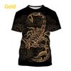 Мужская новая футболка с принтом «Скорпион» 3D, модная, индивидуальная, с изображением хищника, унисекс, повседневная, с круглым вырезом, с изображением животных, с короткими рукавами