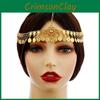 Boho Alloy Headwear With Water Drop Shape And Coin Tassels For Festival Wear