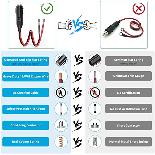 2 шт. автомобильный прикуриватель 28 см 12 В/24 В автомобильный удлинитель гнезда прикуривателя для холодильников с 8 стеклянными предохранителями