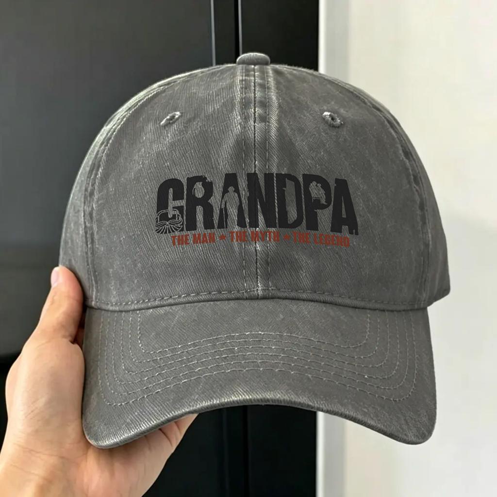 Baseball Cap Grandpa The Legend Summer Funny Hip Hop Hats The Grandfather UnisexTeens Running Hippie Hot Sale Baseball Caps