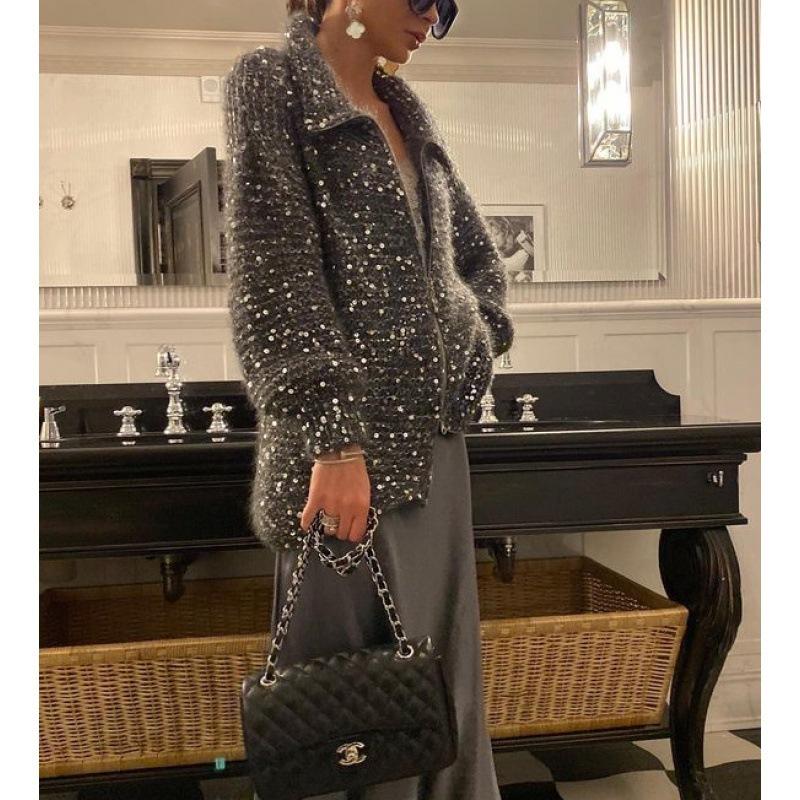 Осень-зима кардиган куртка свободный с капюшоном вязаный свитер пальто женская зима