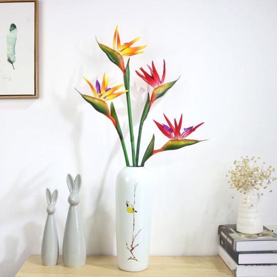 Artificial Flower Bird Of Paradise Fake Plant Silk Strelitzia Reginae Home Decor