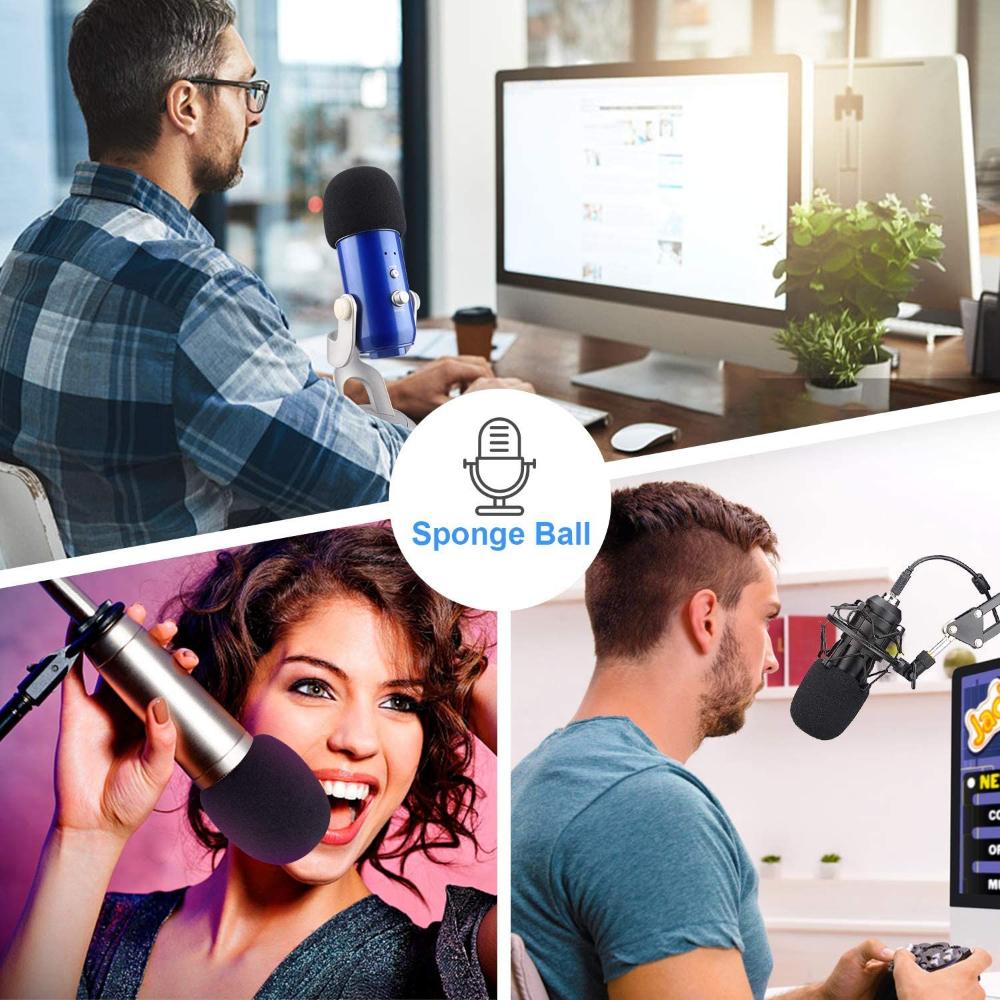 5 шт. Мягкий защитный чехол для микрофона, губка для микрофона