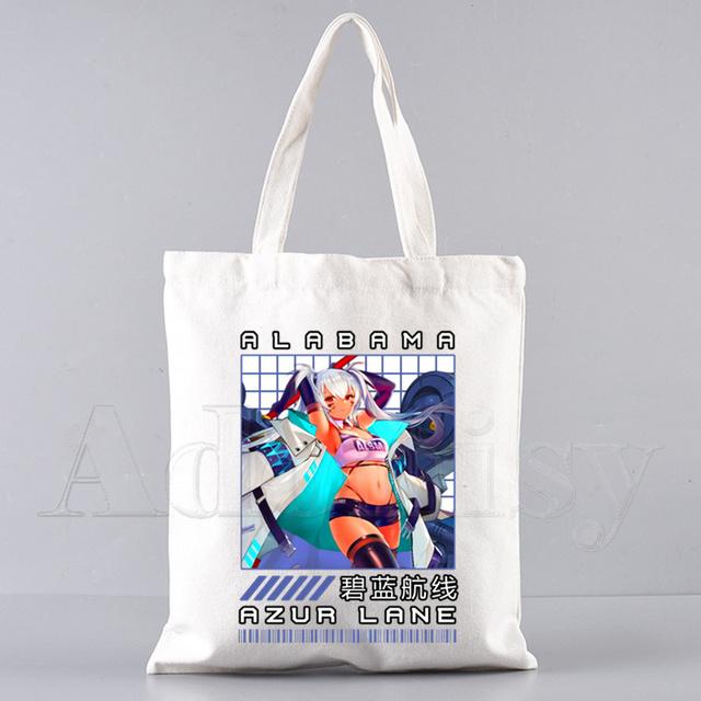 Сумка для покупок Azur Lane, продуктовая сумка Bolsas De Tela Tote Bolsa, сумка для покупок, джутовая сумка-тоут из ткани на заказ